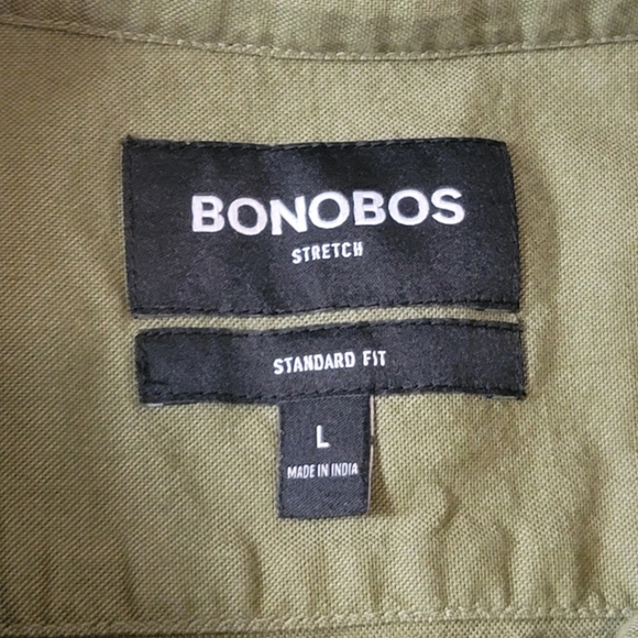 Bonobos Olive Oxford Long Sleeve Button Down Shirt - Picture 4 of 6